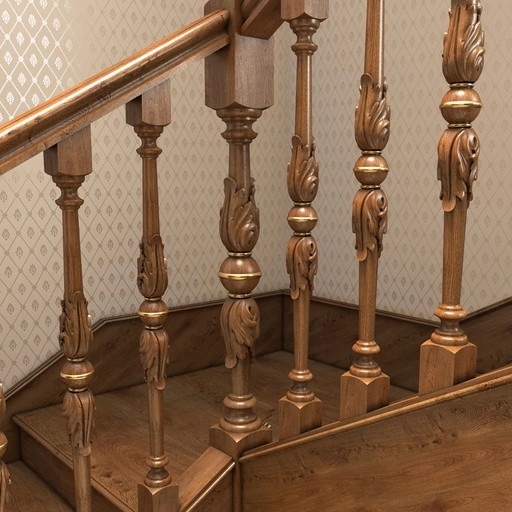 STAIR PARTS - SOLID WOOD ROUND BALUSTER