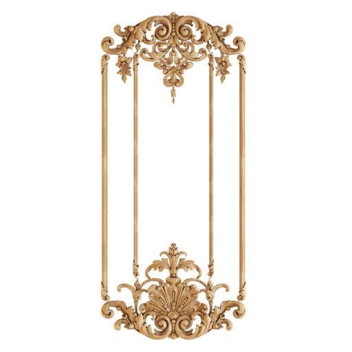 VINTAGE FRENCH WALL PANELS WITH CARVED PEARLS, SCROLLS AND FLOWERS