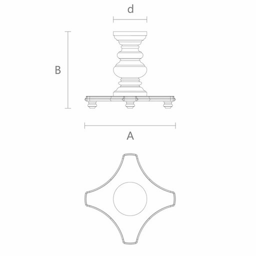 TRADITIONAL PEDESTAL TABLE BASE