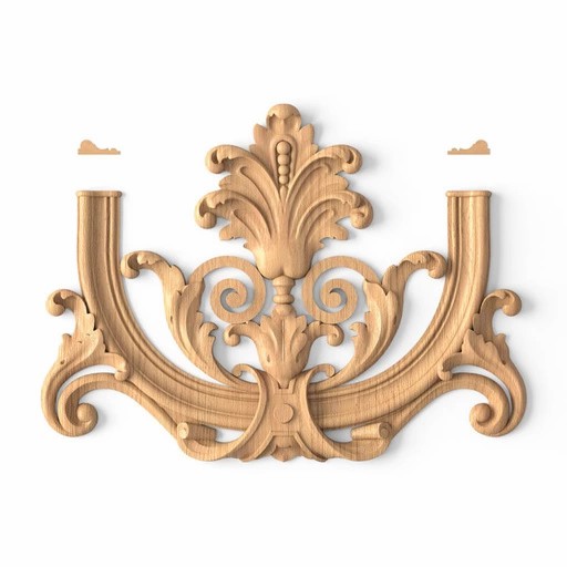 CARVED ONLAY WITH FLORAL ELEMENTS BAROQUE