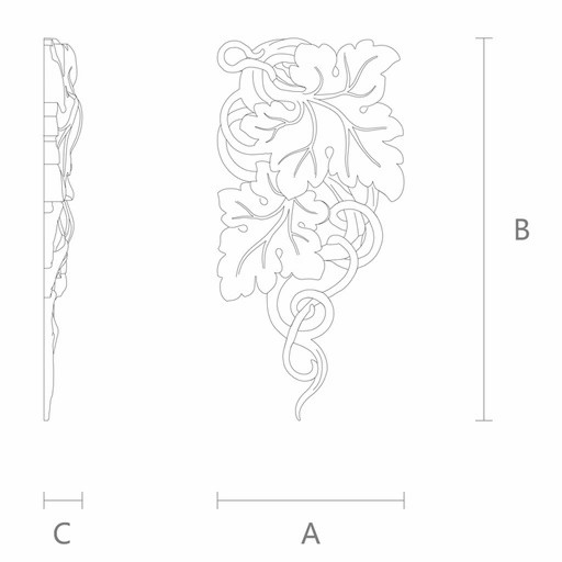 Craftsman wood appliques for fireplace
