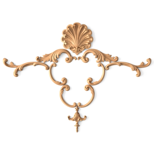 Luxurious delicate set with a shell and curls