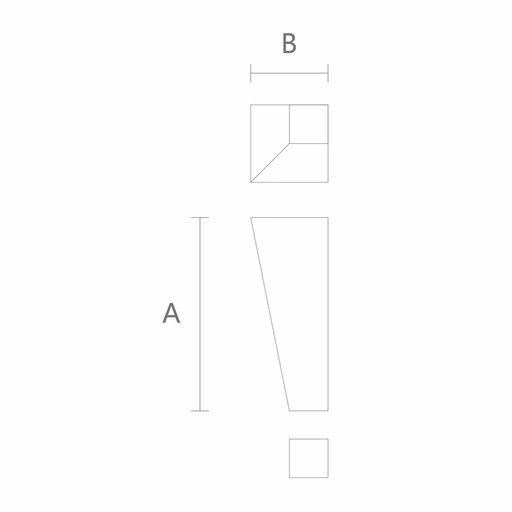 Square tapered furniture feet quiet luxury (1 PC)