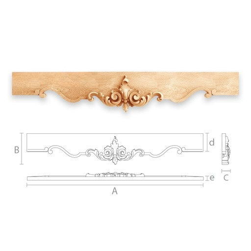 LARGE WOODEN ARCHITRAVE FOR A COFFEE TABLE