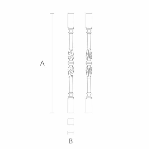 STAIR PARTS - SOLID WOOD ROUND BALUSTER