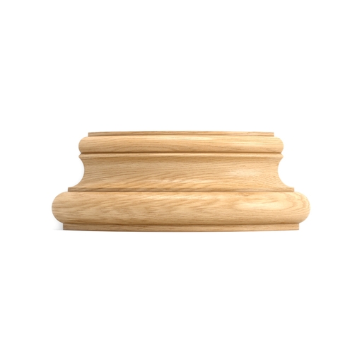 UNPAINTED HALF ROUND COLUMN BASE FROM WOOD