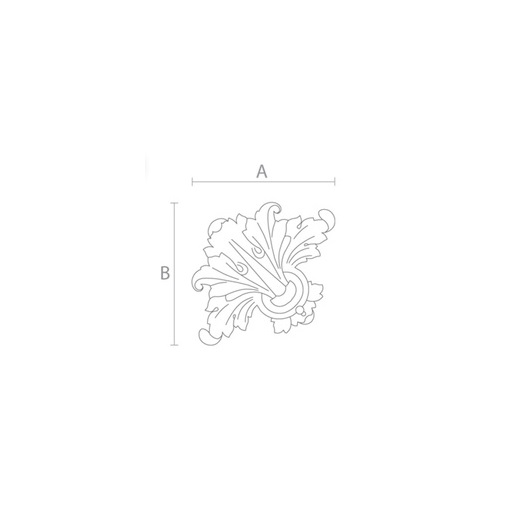 Acanthus ring handcrafted wooden applique