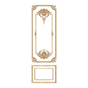 ELEGANT FRENCH INTERIOR PANELS WITH CARVED FLORAL ORNAMENT