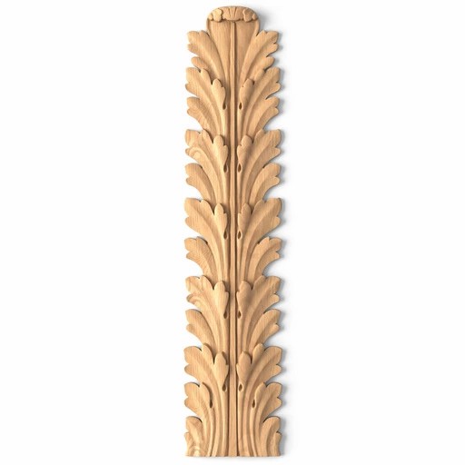 Long wood acanthus leaf appliques for interior
