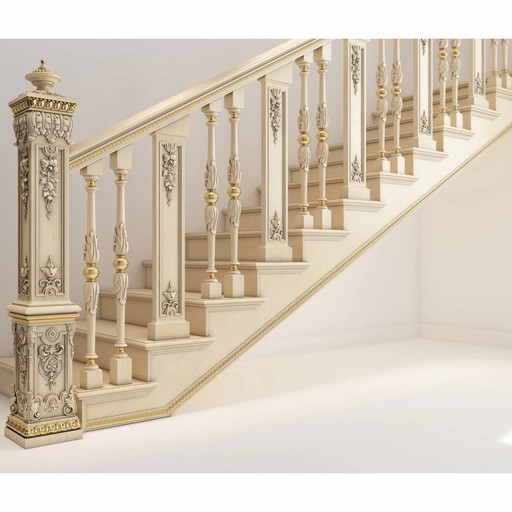 STAIR PARTS - SOLID WOOD ROUND BALUSTER