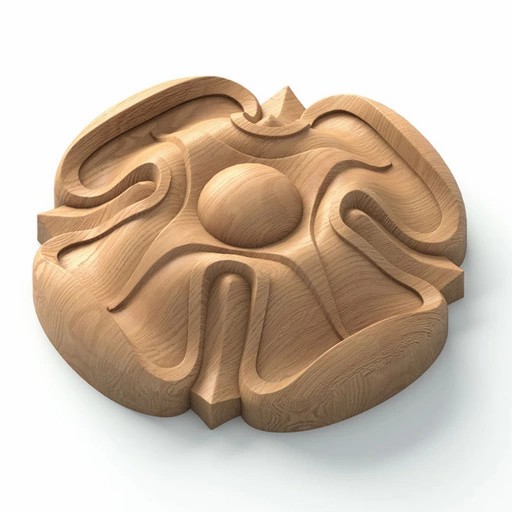 SMALL WOODEN ROSETTES FLORAL DOOR TRIM