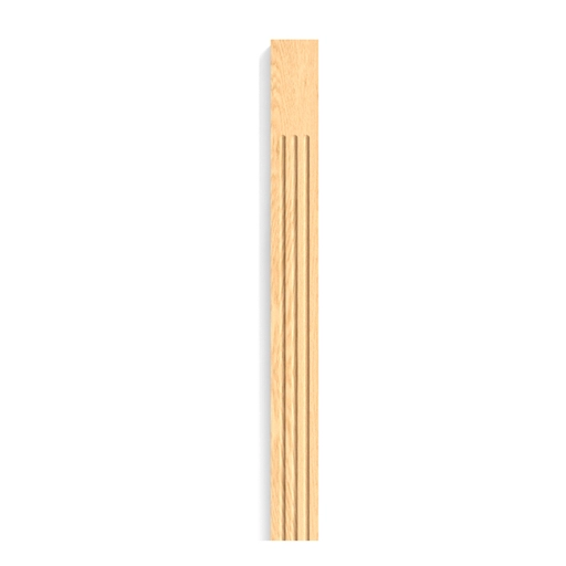 DECORATIVE FLUTED PILASTER FROM SOLID WOOD