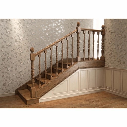 ORNATE FLUTED NEWEL POST FROM SOLID WOOD