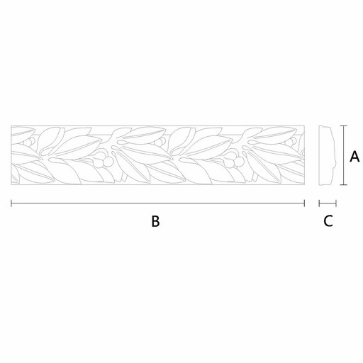 PIERCED LAUREL LEAVES MOULDING
