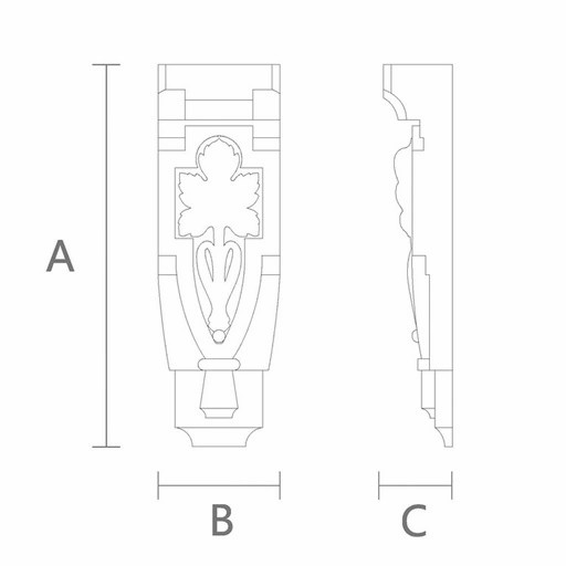 Decorative corbel for walls Art Nouveau