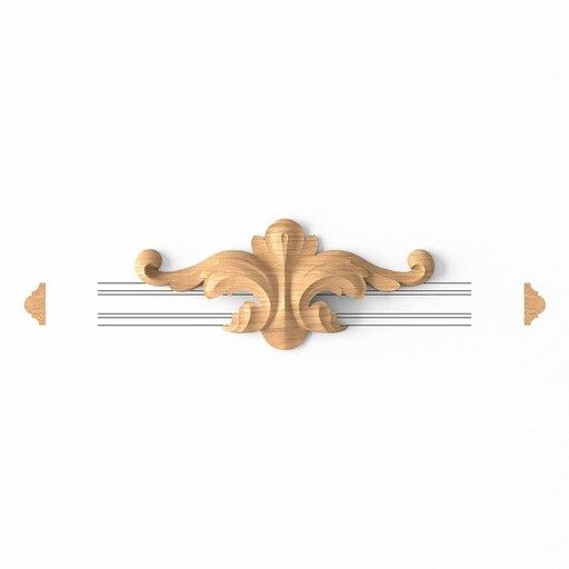 VICTORIAN-STYLE DECORATIVE ONLAY FOR MOULDING FROM BEECH