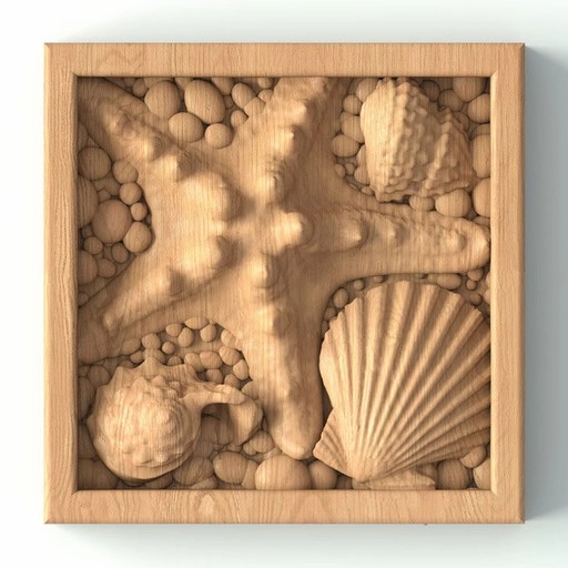 ORNATE ROSETTE HAND CARVED NAUTICAL