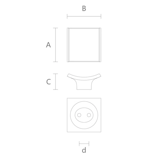 FLAT CONCAVE TILE PULL HANDLE FOR CABINETS