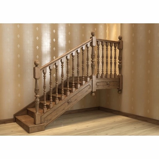 HANDCRAFTED CLASSIC FLUTED STAIRCASE POST FROM OAK