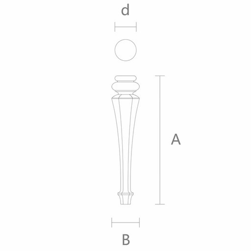 Hexagonal decorative coffee table legs (1 PC)