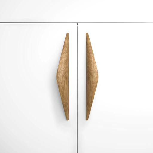 WOODEN DRAWER PULLS UNUSUALLY SHAPES. (SET OF 4 PC.)
