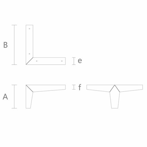 Long wooden bracket feet for beds