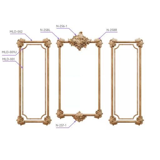GRAPE CENTER ONLAY FOR MOULDING DECORATION