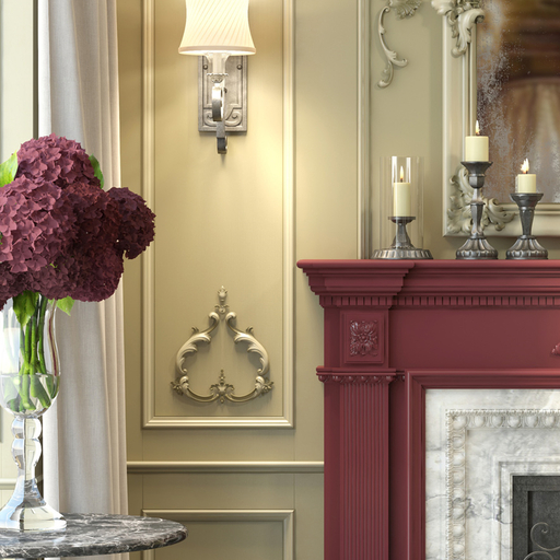 Elegant set of overlays with floral elements in Baroque style