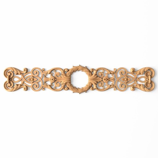 Renaissance style pilaster center applique from oak