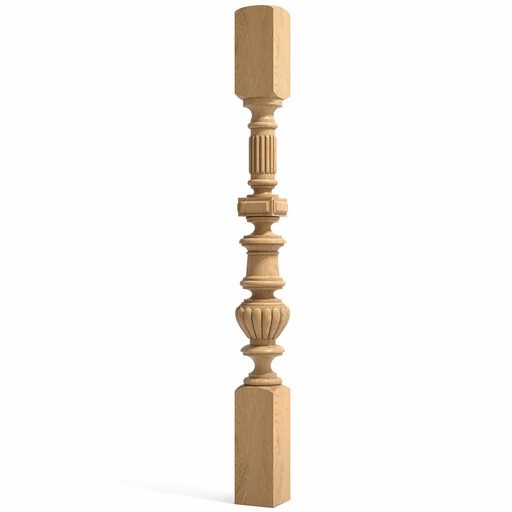 SOLID WOOD RENAISSANCE POST FOR STAIRCASE