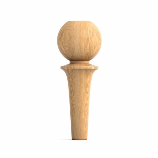 Turned furniture feet with round top
