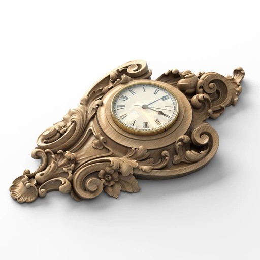 CARVED WALL CLOCK