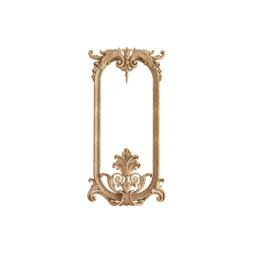 WOOD FRAME MOULDING WITH ORNATE FLORAL APPLIQUES