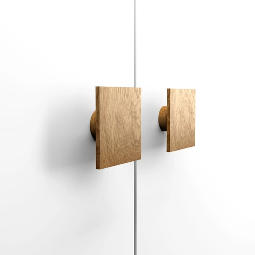 3" SQUARE WOODEN DRAWER PULLS SLEEK DESIGN. (SET OF 4 PC.)