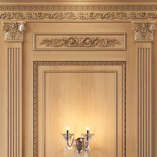 UNFINISHED DECORATIVE PILASTER FROM SOLID WOOD