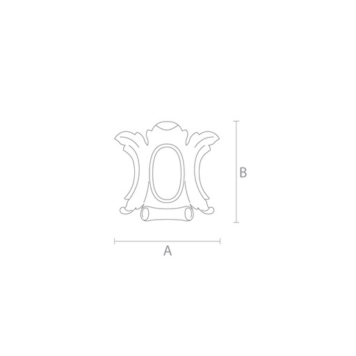 Wooden cartouche onlays for fireplace surround