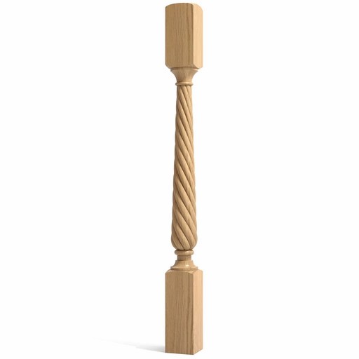 HANDCRAFTED WOODEN TWISTED POST FOR STAIRCASE
