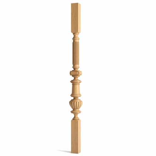 ANTIQUE CARVED STAIRCASE BALUSTER