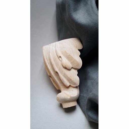 Acanthus leaf furniture feet curved from hardwood (1 PC)
