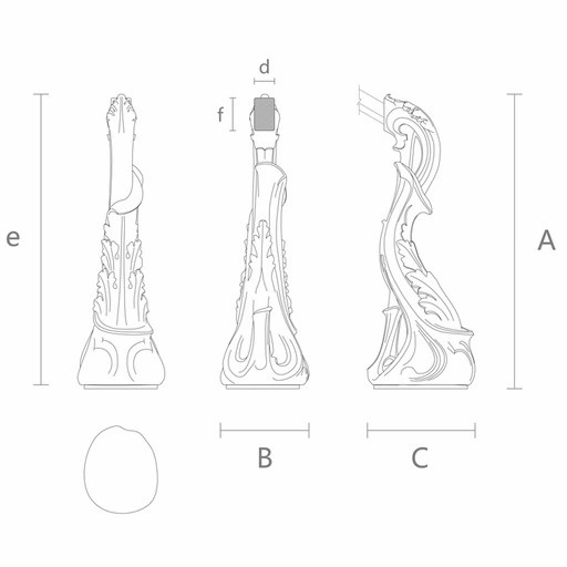 ART NOUVEAU STYLE NEWEL POST WITH ACANTHUS FROM OAK
