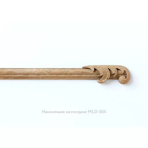 CLASSIC-STYLE HARDWOOD SCROLL APPLIQUE FOR MOULDING, RIGHT