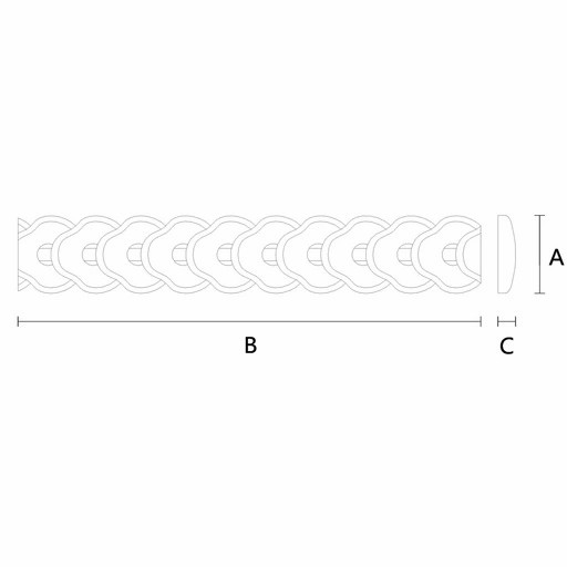 PIERCED COIN MOULDING MODERN STYLE