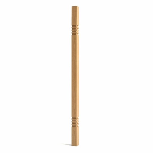 SQUARE OAK STAIRS BALUSTER WITH HORIZONTAL FLUTES