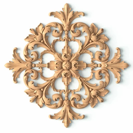 Architectural Antique-style center onlay from oak