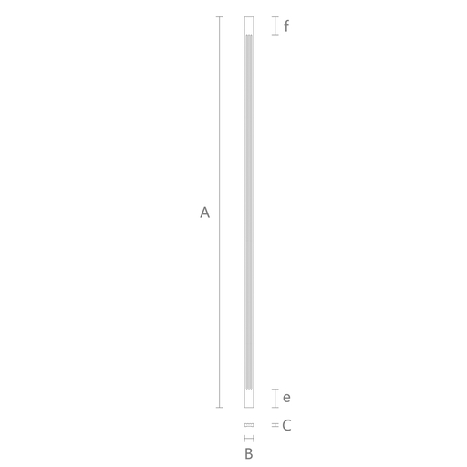 DECORATIVE FLUTED PILASTER FROM SOLID WOOD