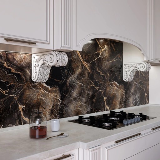 Corbels for kitchen cabinets with acanthus leaf