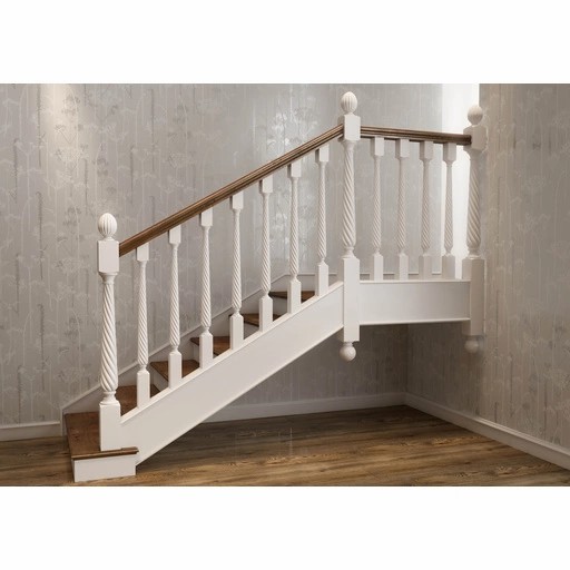 HANDCRAFTED WOODEN TWISTED POST FOR STAIRCASE
