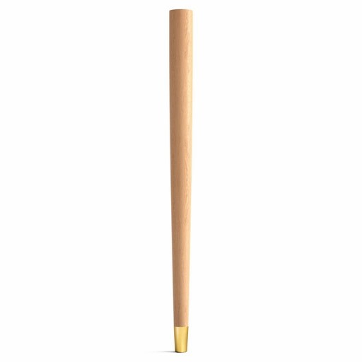 Round tapered table leg with golden tip Wagner