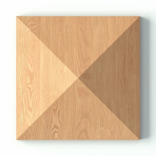 SQUARE WOODEN ROSETTES PYRAMID MODERN