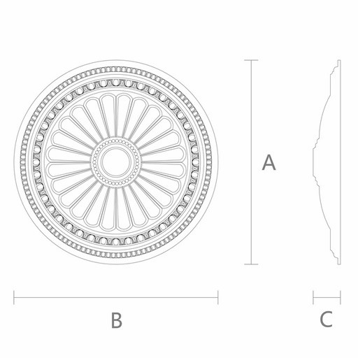 LARGE ROUND MEDALLION FOR CEILINGS ANTIQUE